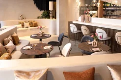 Brest bistrotafel stone rust (D80cm) kleur Zwart van COCOmaison