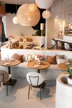 Brest bistrotafel vintage oak (D80cm) kleur Zwart