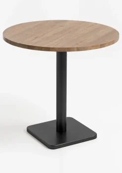 Brest bistrotafel vintage oak (D80cm) kleur Zwart