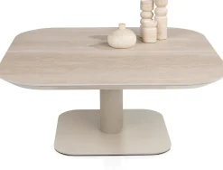 Brianto, salontafel 90 x 90 cm - keramiek blad Travertin