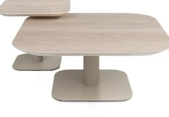 Brianto, salontafel 50 x 50 cm - keramiek blad Travertin