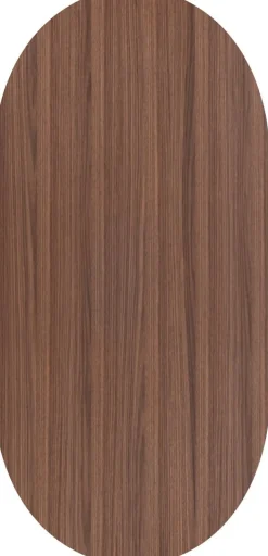 Brianza, eetkamertafel 210 x 100 cm - walnoot fineer - Steel Brown