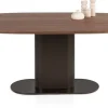 Brianza, eetkamertafel 240 x 100 cm - walnoot fineer - Steel Brown