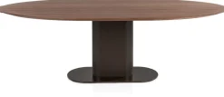 Brianza, eetkamertafel 240 x 100 cm - walnoot fineer - Steel Brown