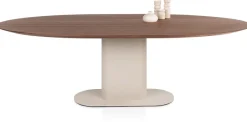 Brianza, eetkamertafel 240 x 100 cm - walnoot fineer - Creme