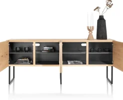 CARVING dressoir 210 cm. - 4-deuren - XOOON