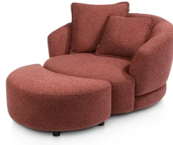 Cervos, poef/hocker bij fauteuil draaibaar groot