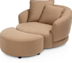 Cervos, poef/hocker bij fauteuil draaibaar groot