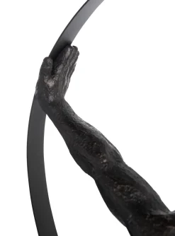 Circle Man beeld H58cm in de kleur Zwart - COCOmaison