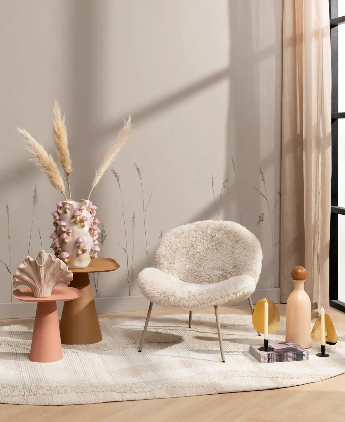 COCOmaison, Bea kandelaar H30cm - Zwart/Goud