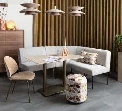 COCOmaison, Brest bistrotafel Travertine 120x75cm - Goud