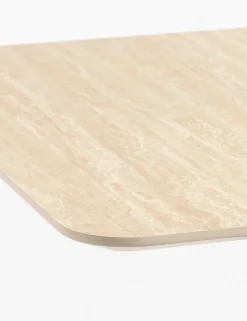 COCOmaison, Brest bistrotafel Travertine 120x75cm - Goud