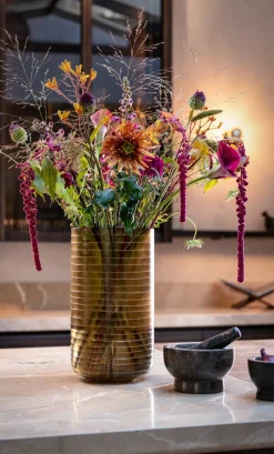 COCOmaison, Caramel vaas H41cm - Bruin