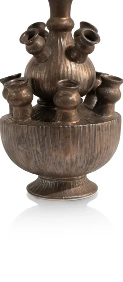 COCOmaison, Golden Tulip vaas H39cm - Goud