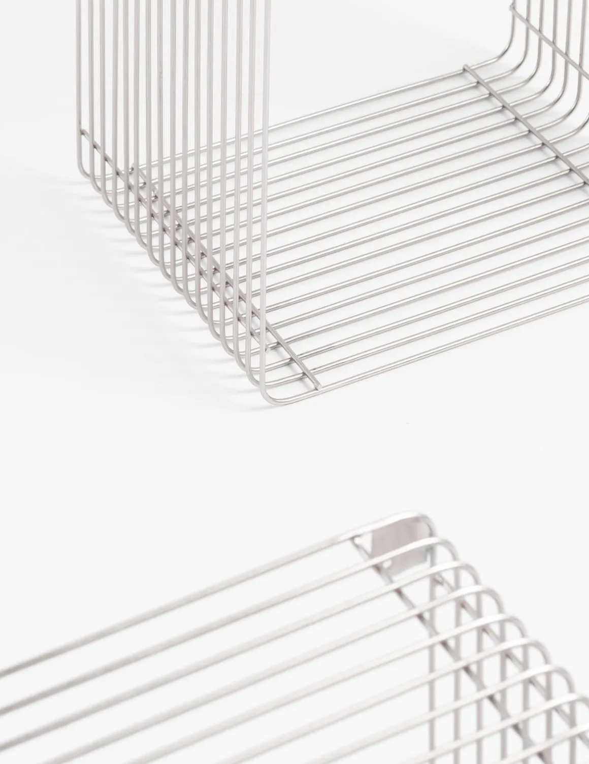 COCOmaison, Gus set van 2 wandrekken H35-40cm - Zilver