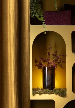 COCOmaison, Thistle spray kunstbloem 85cm - Bordeaux