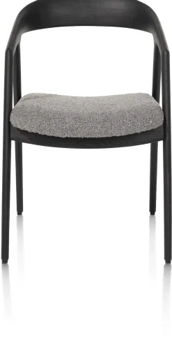 DANTE armstoel - eik antraciet in stof Brioni