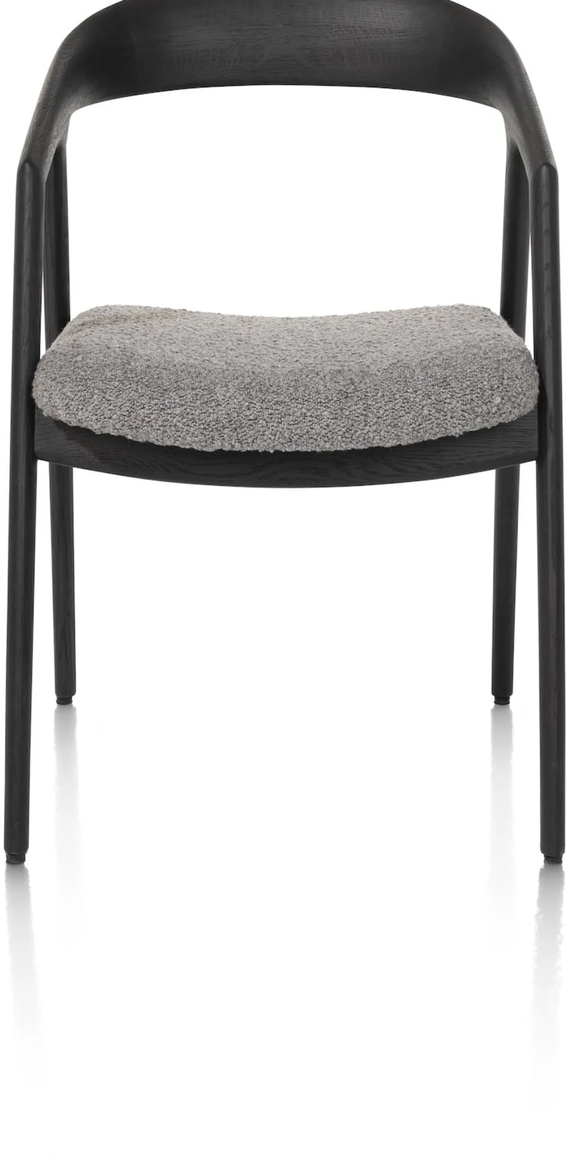 DANTE armstoel - eik antraciet in stof Brioni