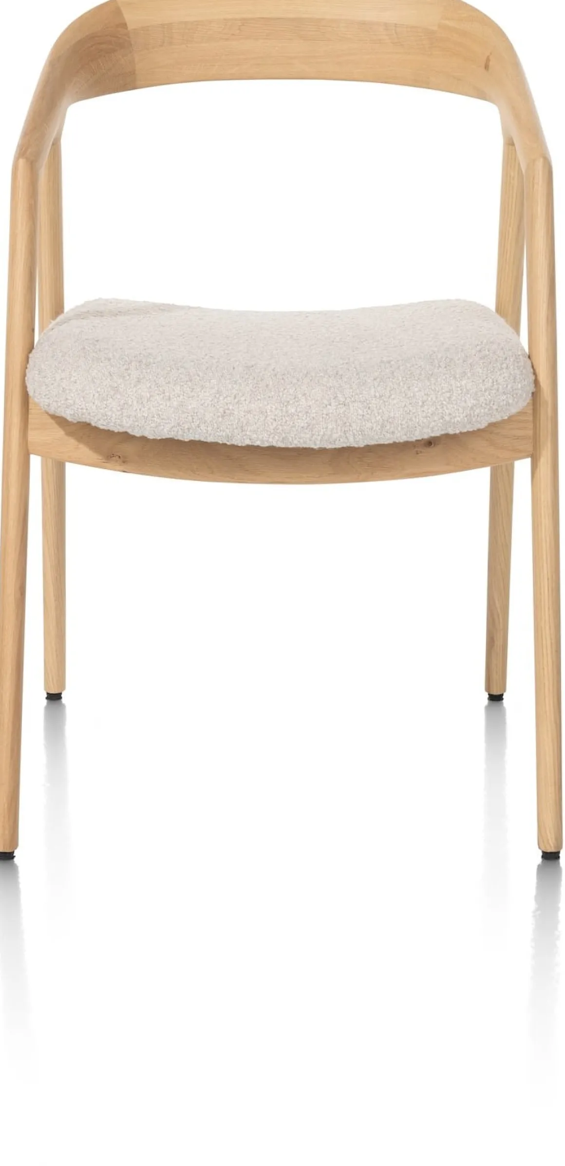 DANTE armstoel - eik naturel met gestoffeerde zit in stof Brioni