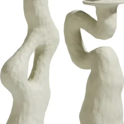 Debra abstracte kandelaar creme wit H30cm - COCOmaison