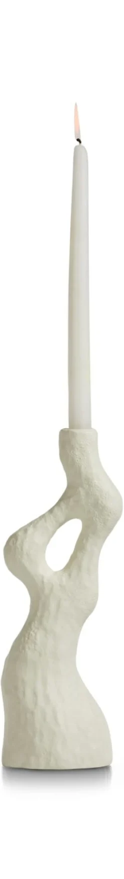 Debra abstracte vaas creme wit H32cm - COCOmaison