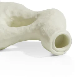 Debra abstracte vaas creme wit H32cm - COCOmaison