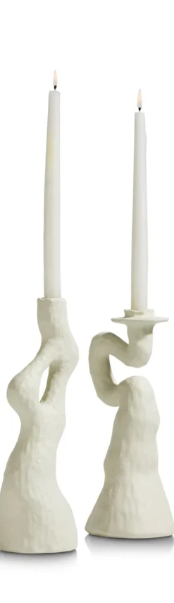 Debra abstracte vaas creme wit H32cm - COCOmaison