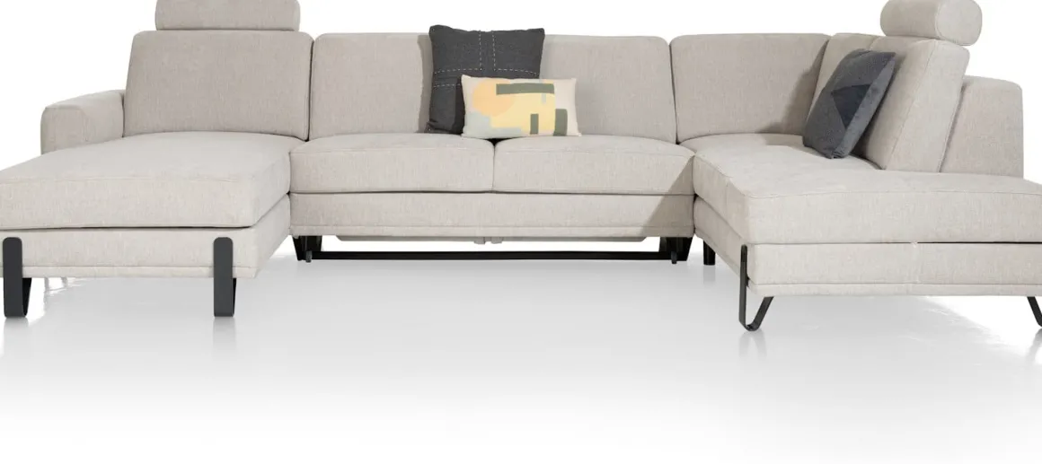 Denver, Longchair links - 2,5 zits - ottomane rechts