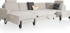 Denver, Longchair links - 2,5 zits - ottomane rechts