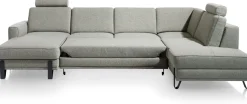 Denver, Longchair links - 2,5 zits - ottomane rechts