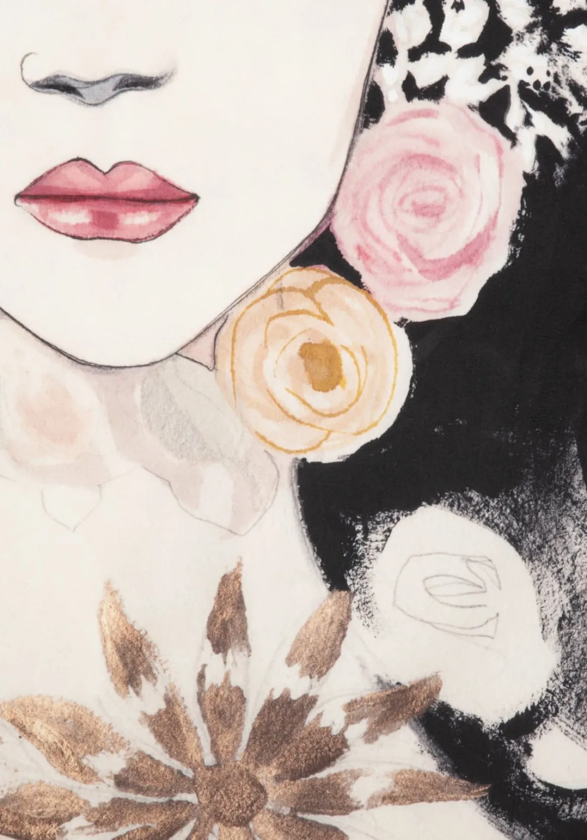 Dior Flower schilderij in de kleur Multi Color - COCOmaison