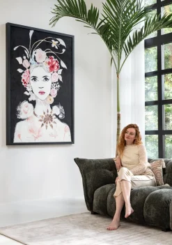 Dior Flower schilderij in de kleur Multi Color - COCOmaison