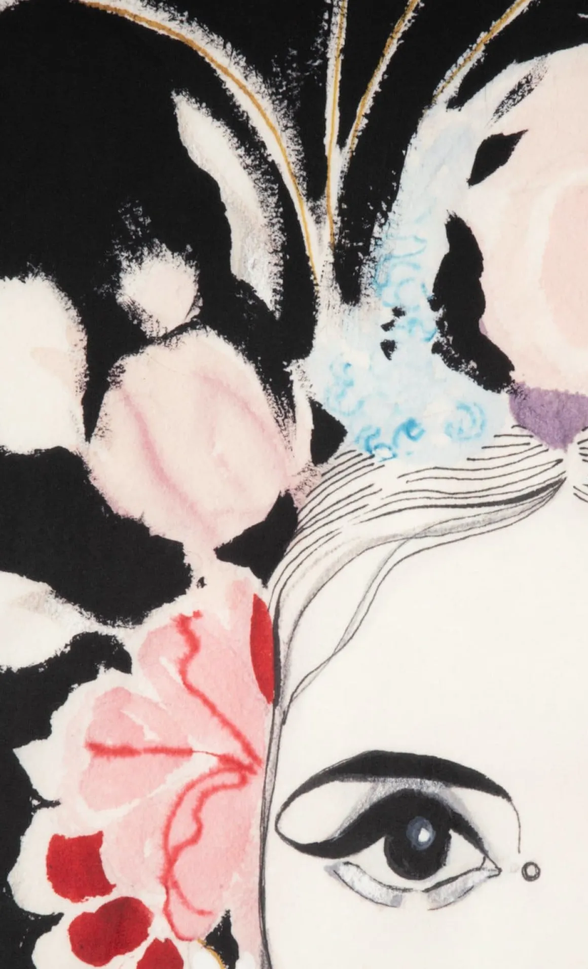 Dior Flower schilderij in de kleur Multi Color - COCOmaison