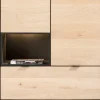 Elements, highboard 90 cm. - 2-deuren + 1-lade + 2-niches + led incl. metalen poten - natural