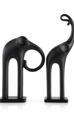 Elly beeld H39,5cm in de kleur Zwart - COCOmaison