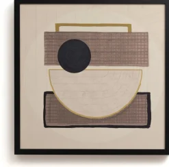 Encounter schilderij (100x100cm) in de kleur Zwart - COCOmaison