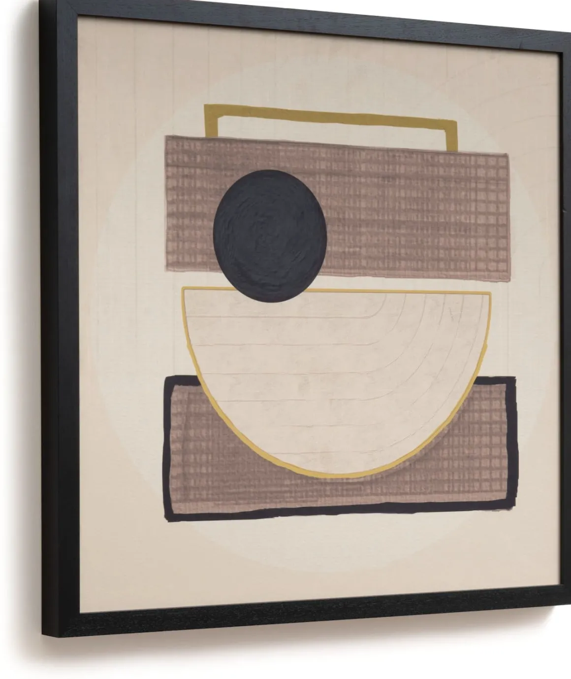 Encounter schilderij (100x100cm) in de kleur Zwart - COCOmaison