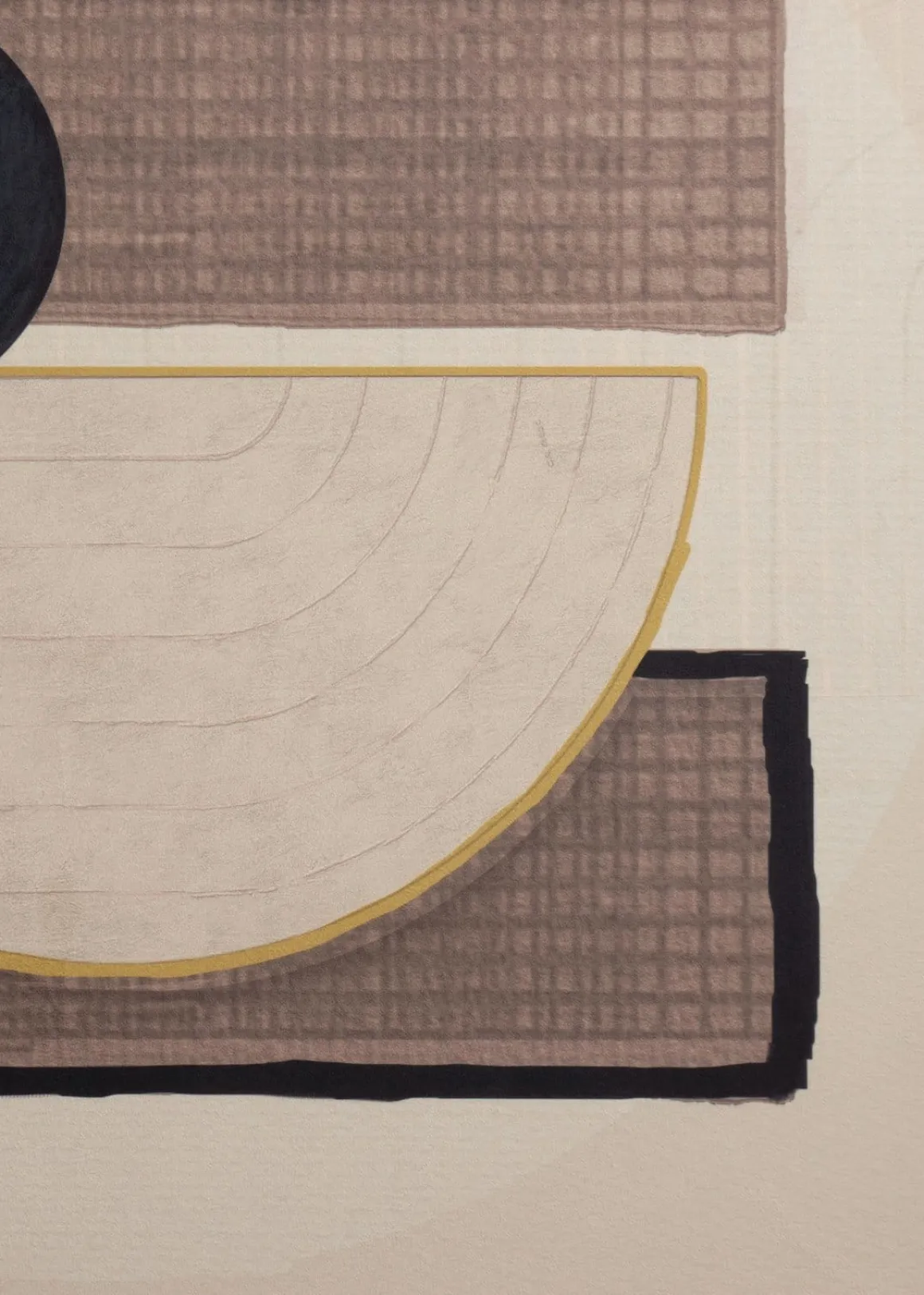 Encounter schilderij (100x100cm) in de kleur Zwart - COCOmaison