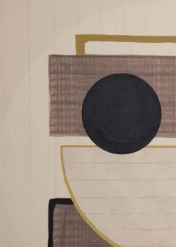 Encounter schilderij (100x100cm) in de kleur Zwart - COCOmaison