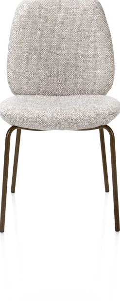 Fae, eetkamerstoel - 4-pootjes steelbrown - stof Bellini - Kiezel