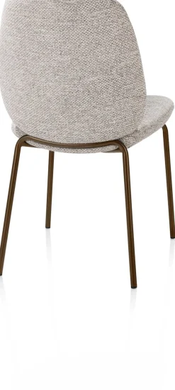 Fae, eetkamerstoel - 4-pootjes steelbrown - stof Bellini - Kiezel