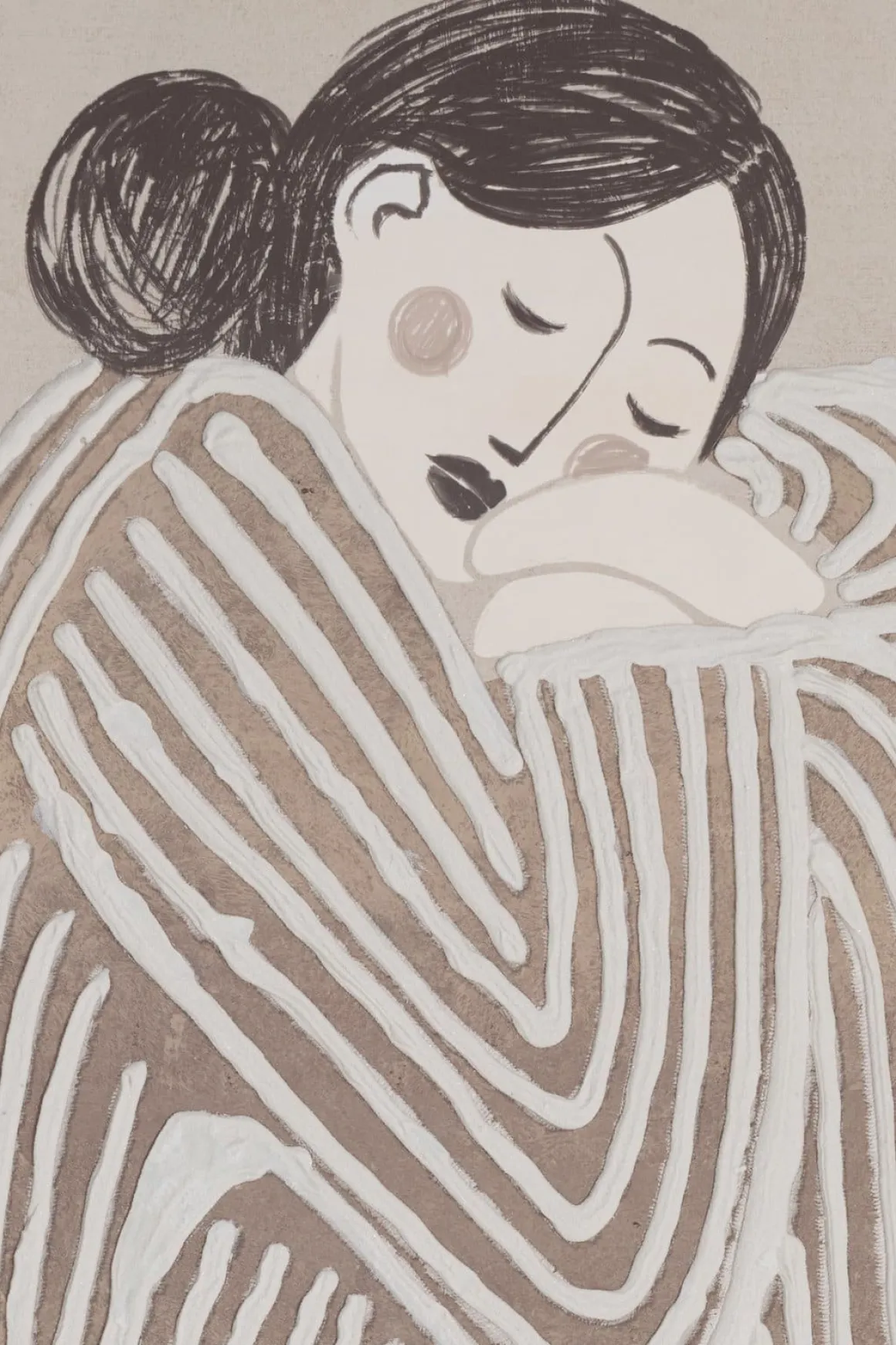 Fae schilderij 80x120cm in kleur Crème shop je bij COCOmaison