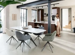 FINN armstoel terugdraai - stof Livigno - donkergroen