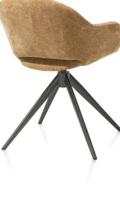 FINN armstoel terugdraai - stof Livigno - okergeel