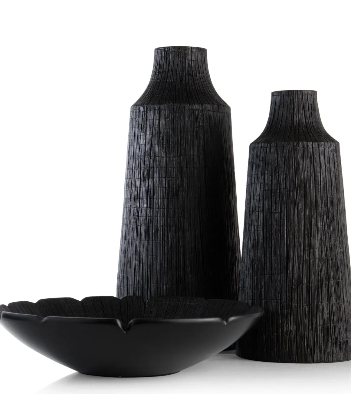 Finn vaas H50cm in de kleur Zwart - COCOmaison