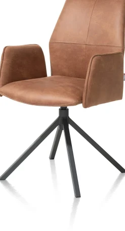 FRANKY armstoel - pocketveringvering - Taurus - cognac