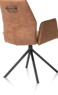 FRANKY armstoel - pocketveringvering - Taurus - cognac