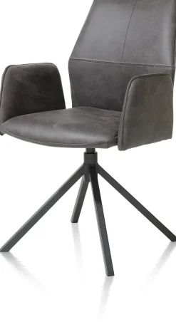 FRANKY armstoel - vast - greep - pocketveringvering - zwart