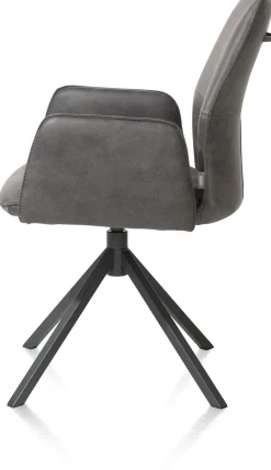 FRANKY armstoel - vast - greep - pocketveringvering - zwart