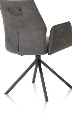 FRANKY armstoel - vast - greep - pocketveringvering - zwart